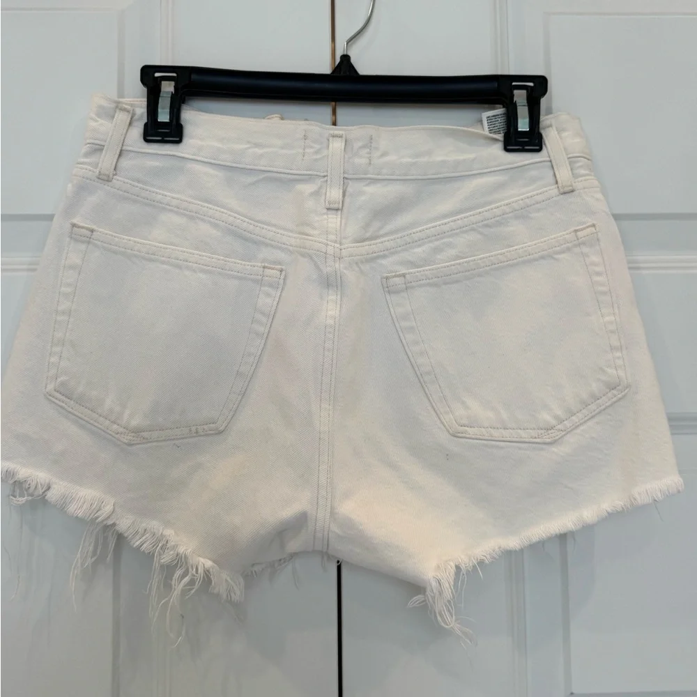 Agolde white Parker shorts size 25 - Picture 2 of 2